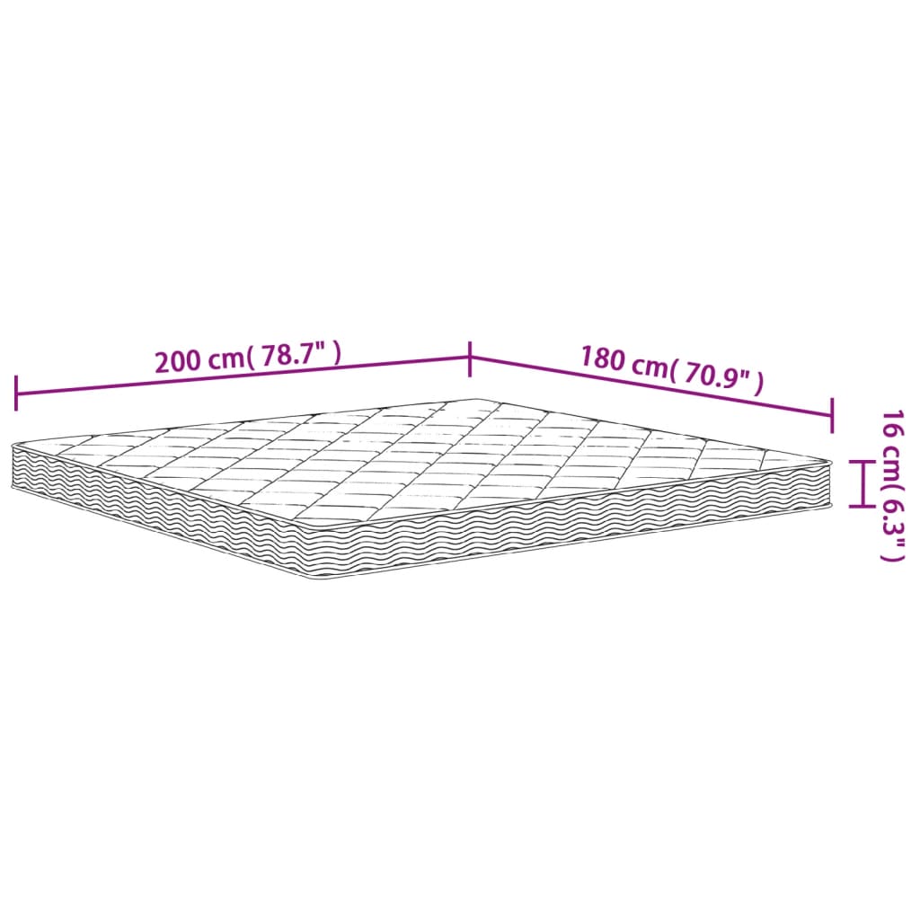 Στρώμα Αφρού Medium Soft 180x200 εκ.