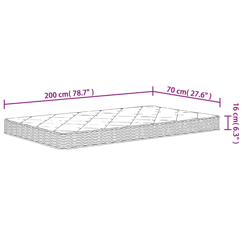 Στρώμα Αφρού Medium Soft 70x200 εκ.