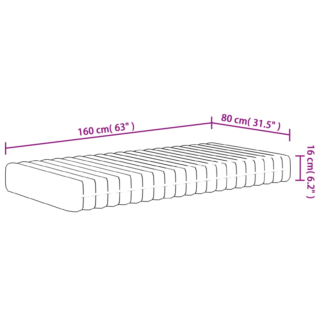 Στρώμα Αφρού Παιδικό Medium Soft 80x160 εκ. - Pakobazaar