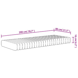Στρώμα Αφρού Medium Soft 80x200 εκ.