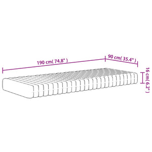 Στρώμα Αφρού Medium Soft 90x190 εκ. Μονό