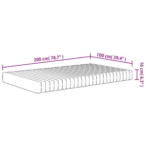 Στρώμα Αφρού Medium Soft 100x200 εκ.