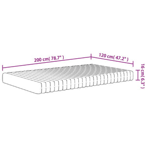 Στρώμα Αφρού Medium Soft 120x200 εκ.