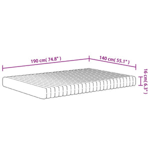 Στρώμα Αφρού Medium Soft 140x190 εκ.