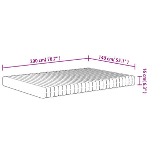 Στρώμα Αφρού Medium Soft 140x200 εκ.