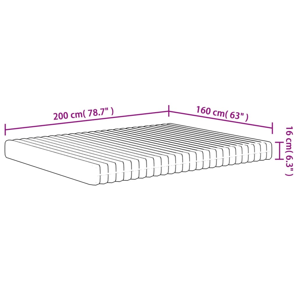 Στρώμα Αφρού Medium Soft 160x200 εκ. - Pakobazaar