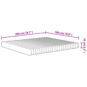 Στρώμα Αφρού Medium Soft 180x200 εκ.