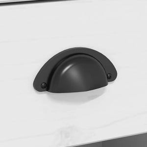 Μπουφές BODO Λευκός 115,5x43x200,5 εκ. από Μασίφ Ξύλο Πεύκου - Pakobazaar