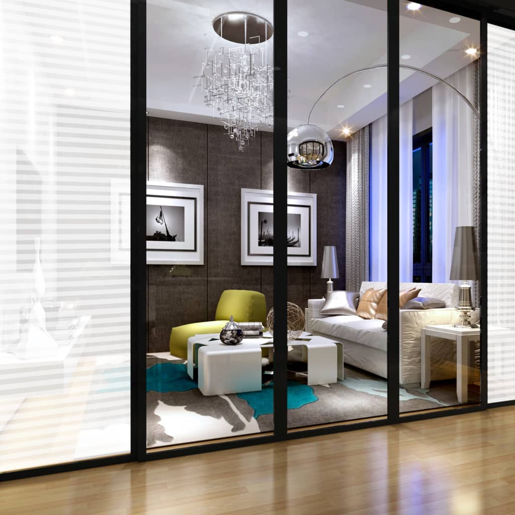 Μεμβράνες Παραθύρων Αμμοβολή Ριγέ Σχέδιο PVC - Pakobazaar