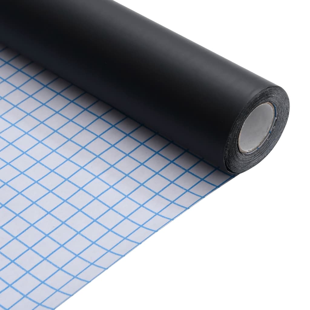 Αυτοκόλλητα Επίπλων Ματ Μαύρο 90 x 500 εκ. από PVC