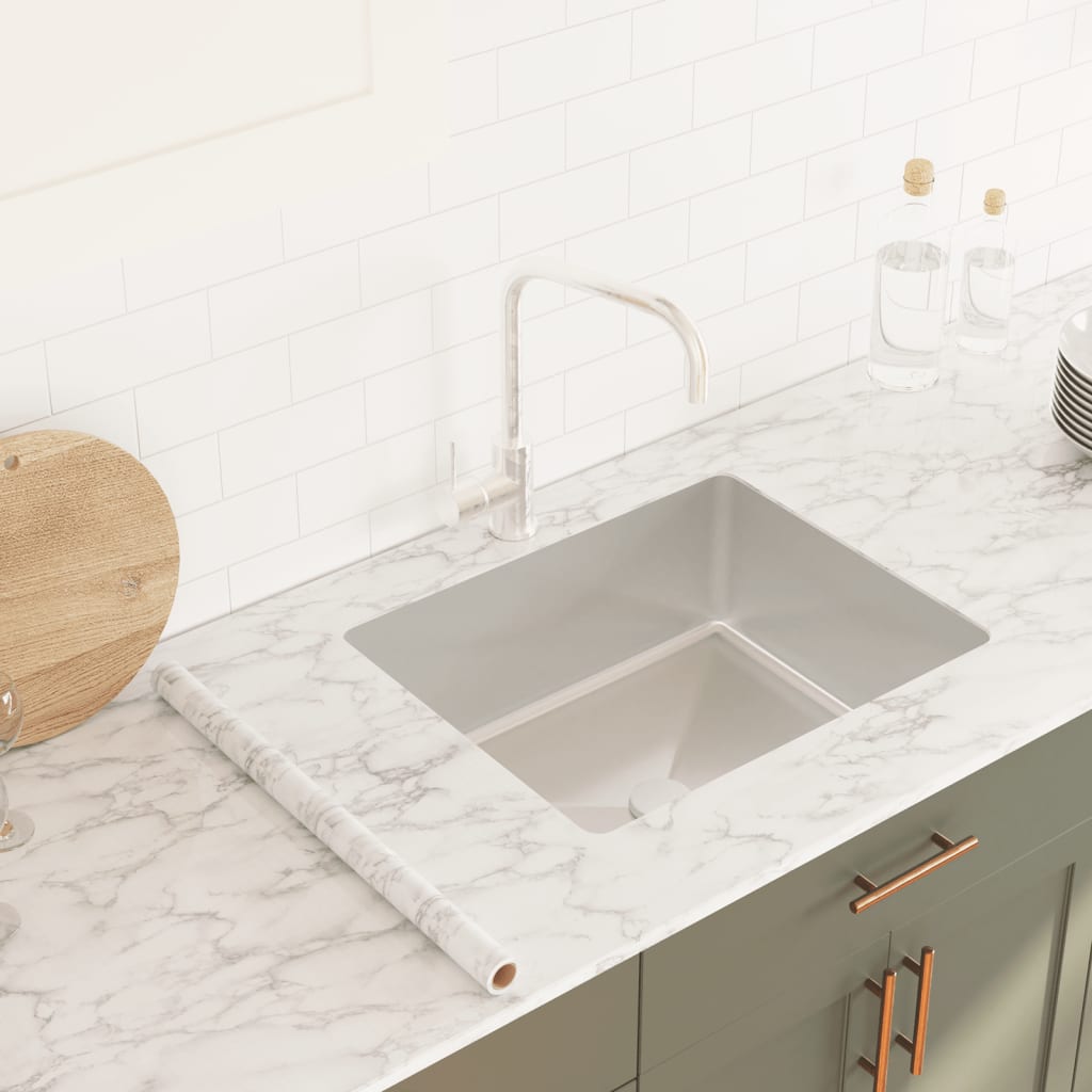 Αυτοκόλλητα Επίπλων Μάρμαρο Λευκό 90 x 500 εκ. από PVC