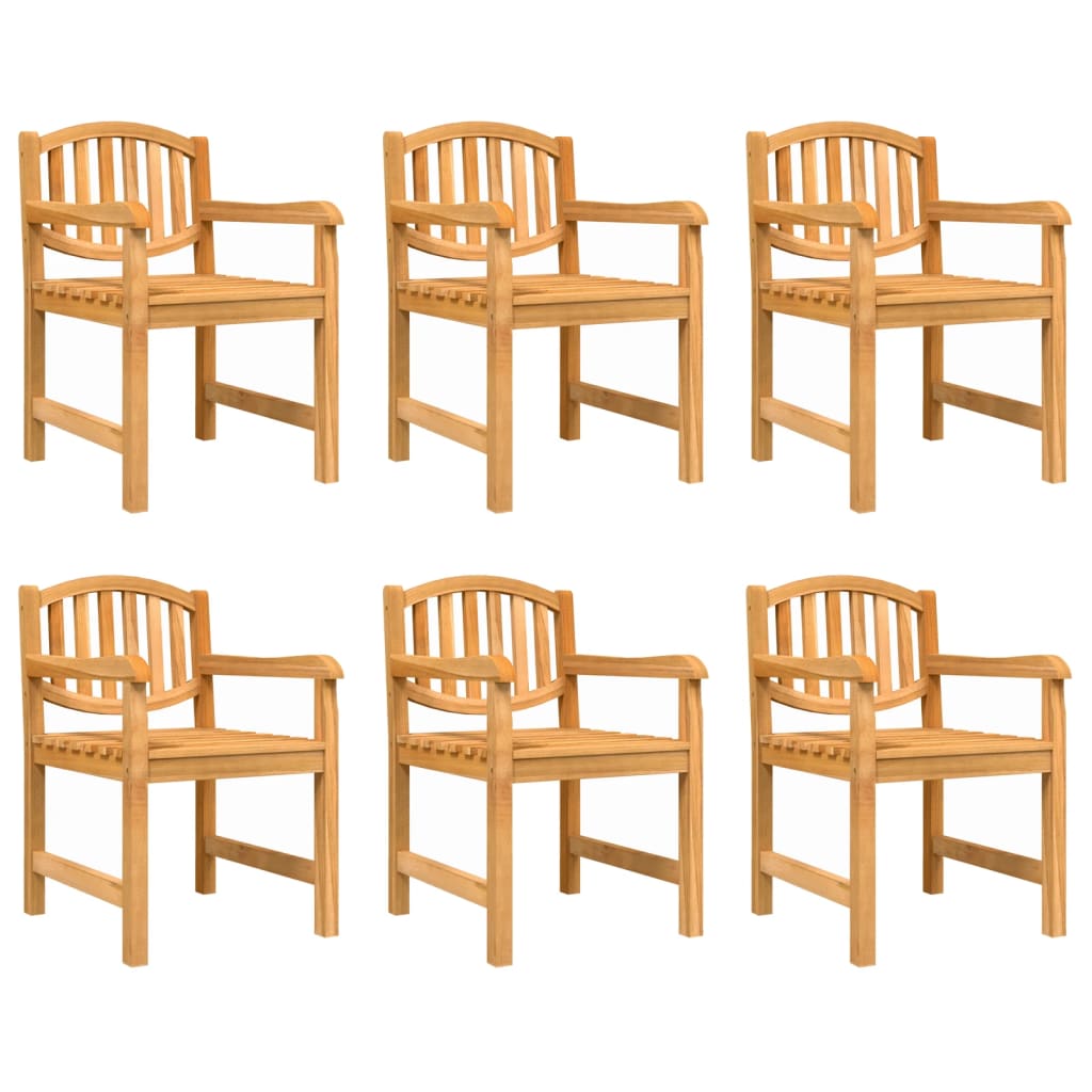 Καρέκλες Κήπου 6 τεμ. 58 x 59 x 88 εκ. από Μασίφ Ξύλο Teak