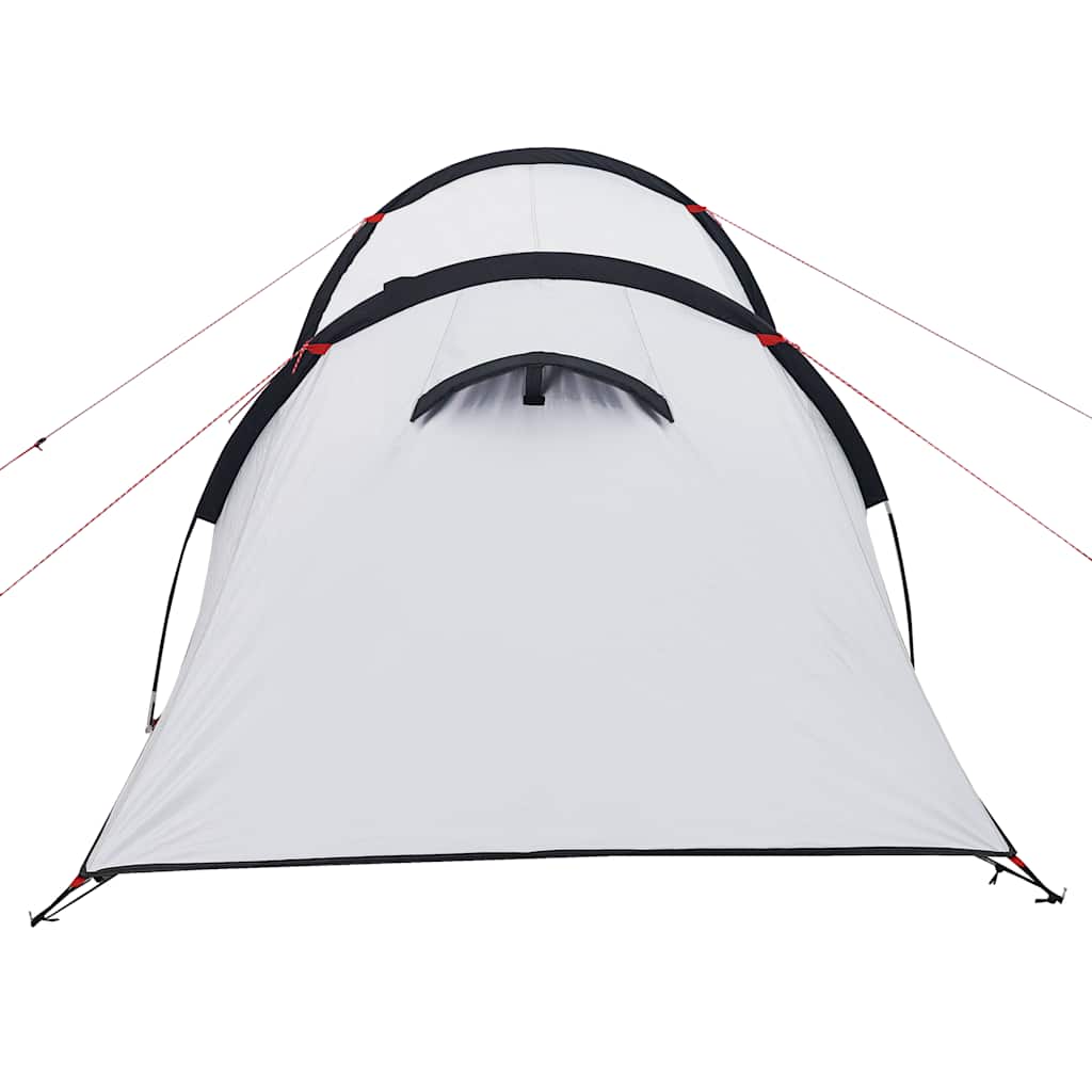 Σκηνή Κάμπινγκ Τούνελ 2 Ατόμων Διάβροχη Λευκή Ύφασμα Συσκότισης - Pakobazaar