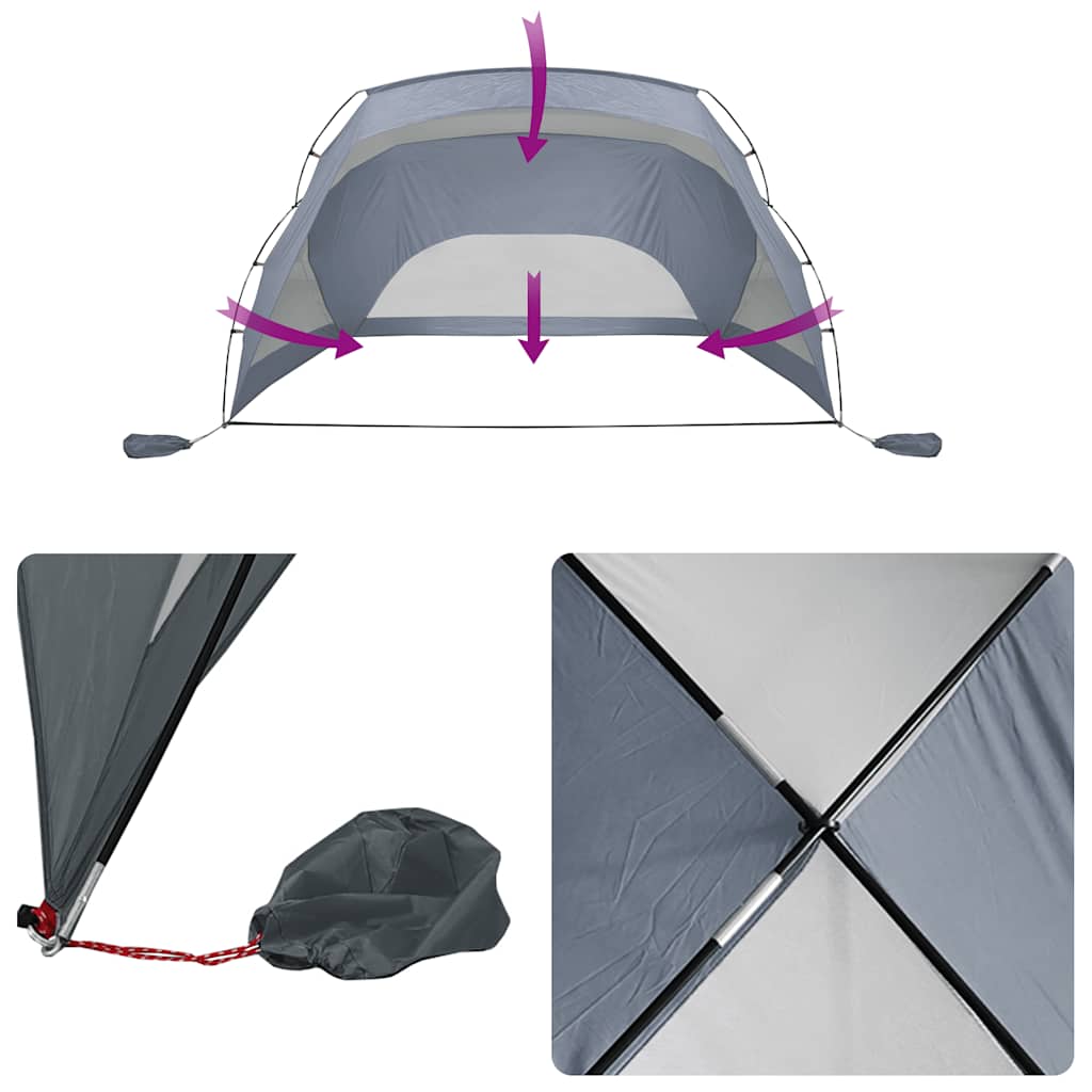 Σκηνή Παραλίας Γκρι 274x178x170/148 εκ. Πολυεστέρας 185T - Pakobazaar
