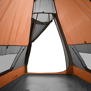 Σκηνή Κάμπινγκ Tipi 7 Ατόμων Αδιάβροχη Πορτοκαλί - Pakobazaar