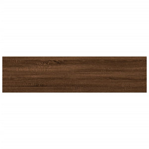 Ράφια Τοίχου 8 τεμ. Καφέ Δρυς 40x10x1,5 εκ. από Επεξεγ. Ξύλο
