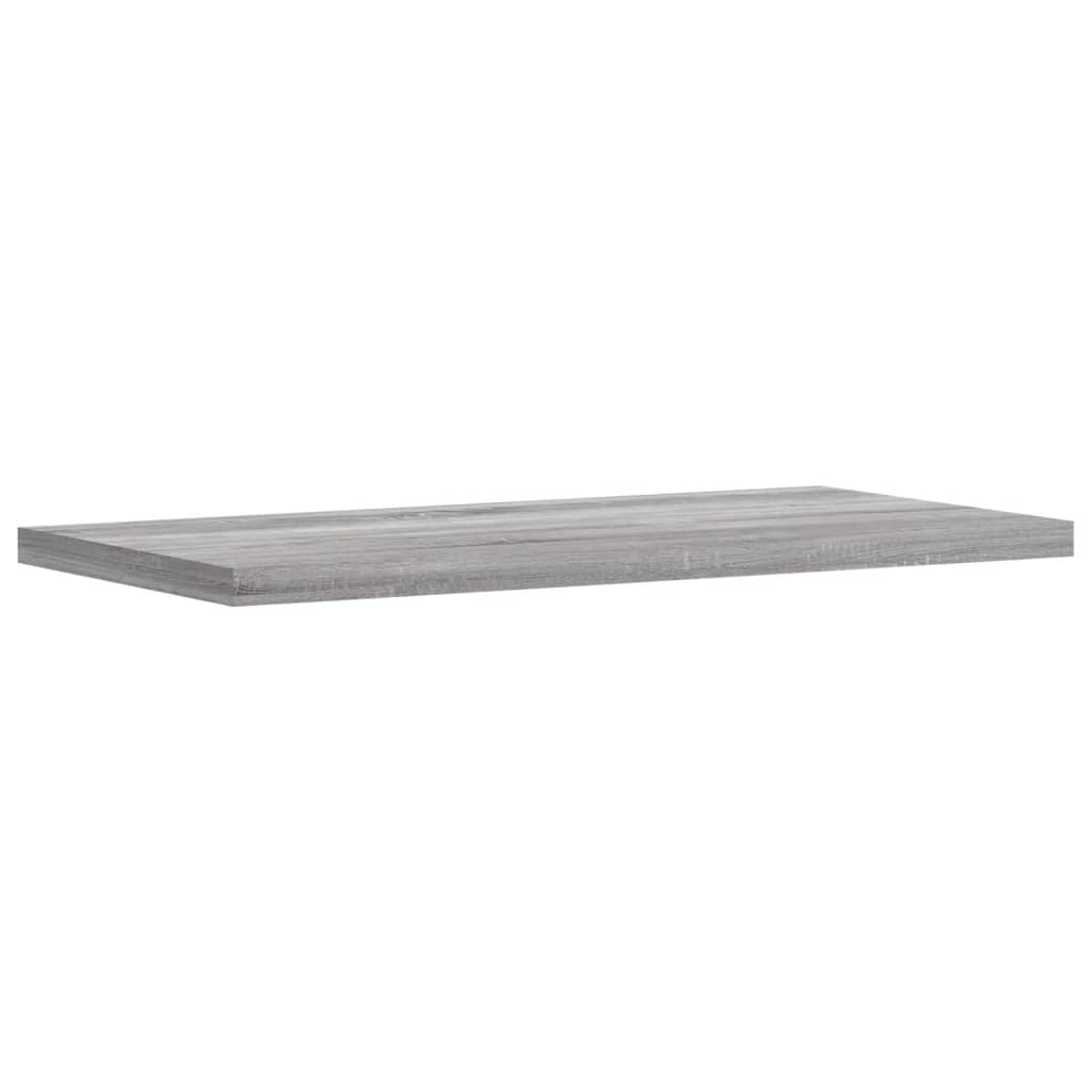 Ράφια Τοίχου 8 τεμ. Γκρι Sonoma 40x20x1,5 εκ. Επεξεργ. Ξύλο