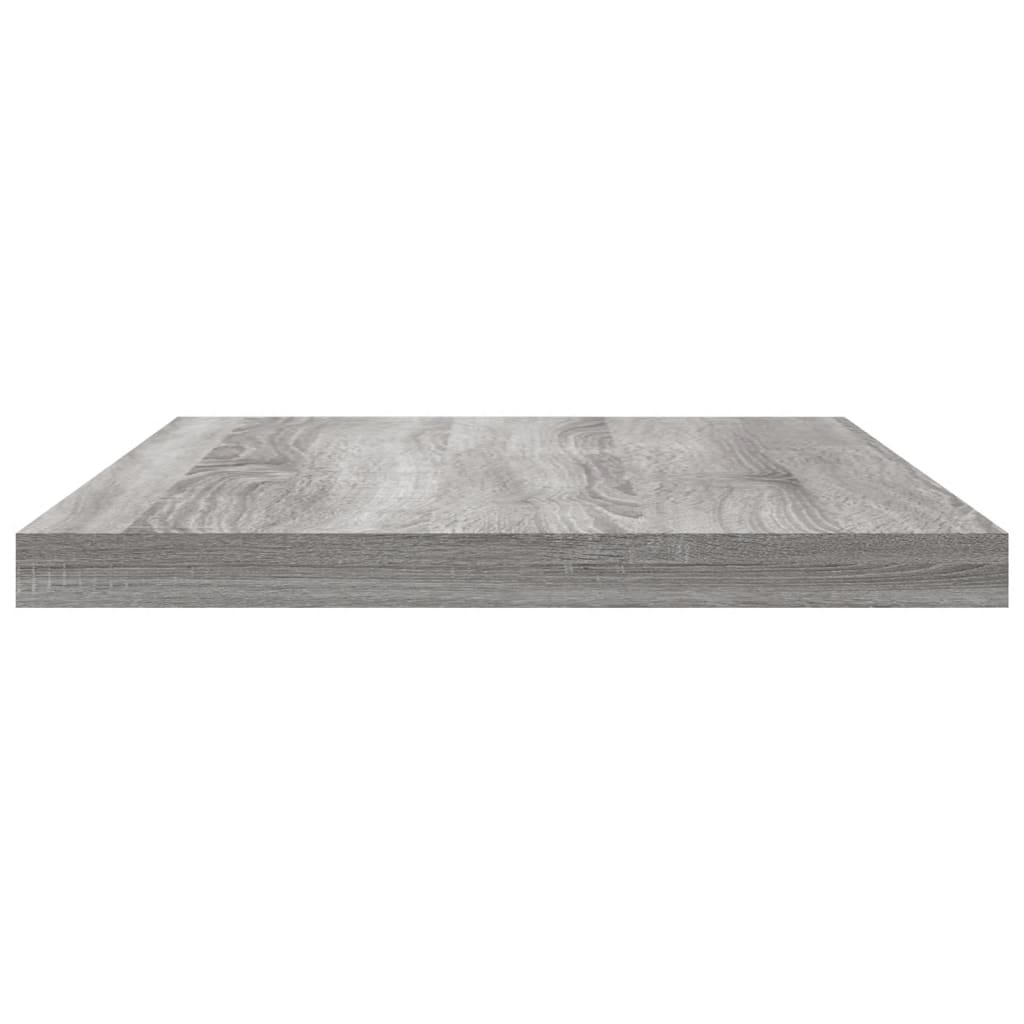 Ράφια Τοίχου 8 τεμ. Γκρι Sonoma 40x20x1,5 εκ. Επεξεργ. Ξύλο