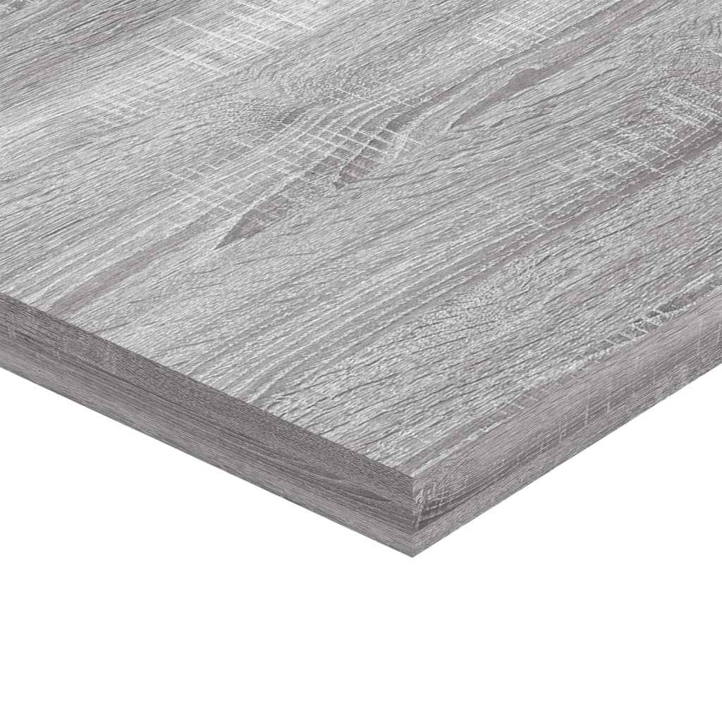 Ράφια Τοίχου 8 τεμ. Γκρι Sonoma 40x20x1,5 εκ. Επεξεργ. Ξύλο