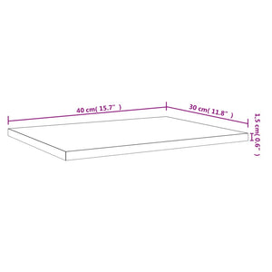 Ράφια Τοίχου 4 τεμ. Καπνιστή Δρυς 40x30x1,5 εκ. Επεξεργ. Ξύλο - Pakobazaar