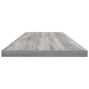 Ράφια Τοίχου 4 τεμ. Γκρι Sonoma 100x20x1,5 εκ. Επεξεργ. Ξύλο - Pakobazaar