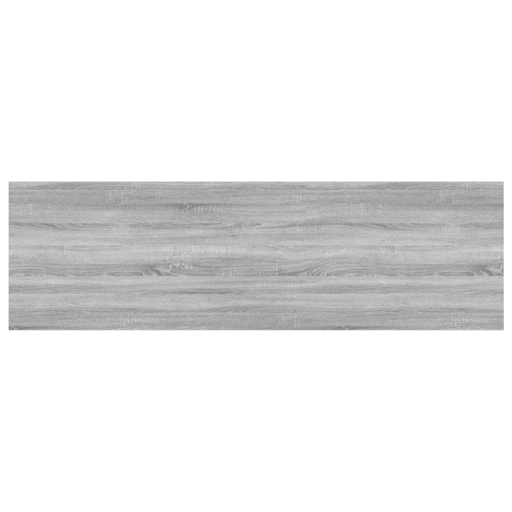 Ράφια Τοίχου 4 τεμ. Γκρι Sonoma 100x30x1,5 εκ. Επεξεργ. Ξύλο
