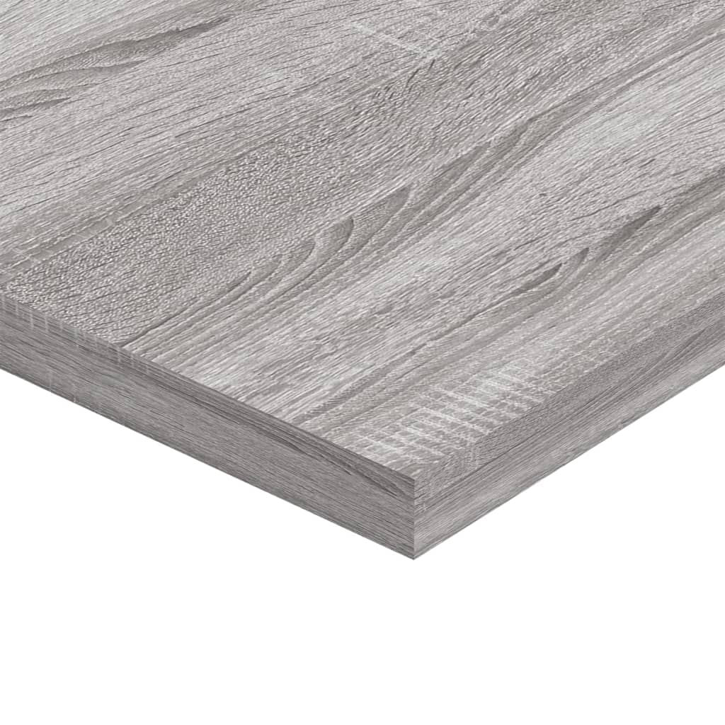 Ράφια Τοίχου 4 τεμ. Γκρι Sonoma 100x30x1,5 εκ. Επεξεργ. Ξύλο