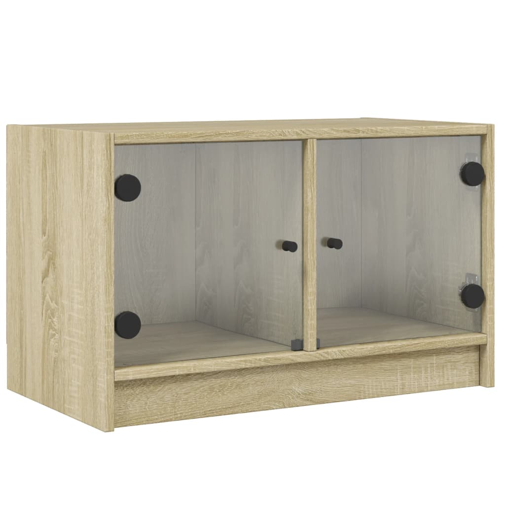 Βοηθητικό Ντουλάπι Sonoma Δρυς 68x37x42 εκ. με Γυάλινες Πόρτες