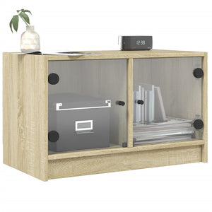 Βοηθητικό Ντουλάπι Sonoma Δρυς 68x37x42 εκ. με Γυάλινες Πόρτες