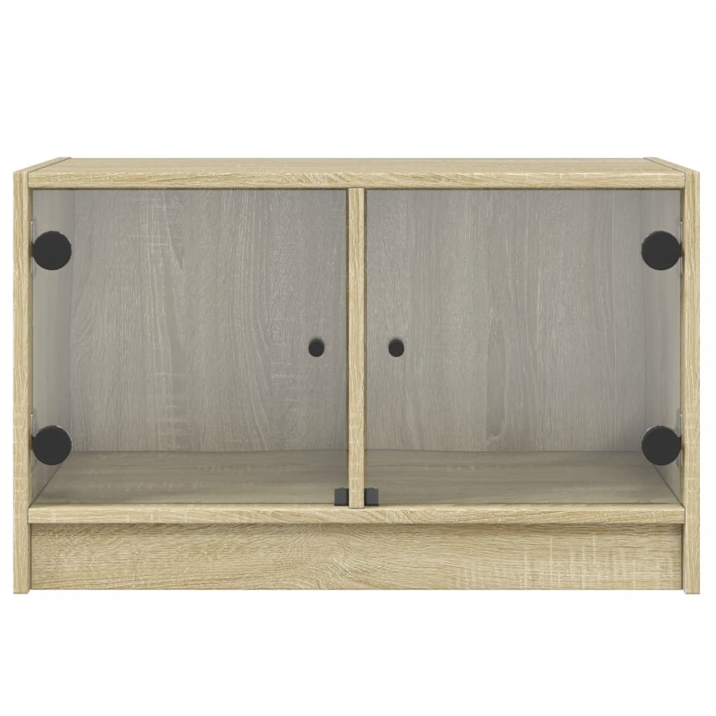 Βοηθητικό Ντουλάπι Sonoma Δρυς 68x37x42 εκ. με Γυάλινες Πόρτες