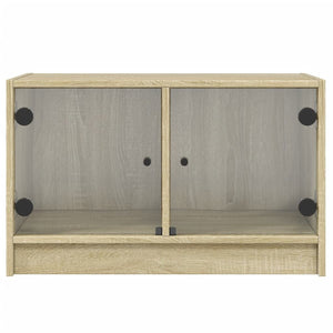 Βοηθητικό Ντουλάπι Sonoma Δρυς 68x37x42 εκ. με Γυάλινες Πόρτες