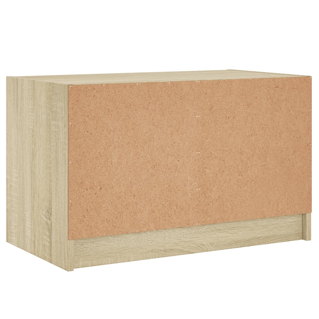 Βοηθητικό Ντουλάπι Sonoma Δρυς 68x37x42 εκ. με Γυάλινες Πόρτες