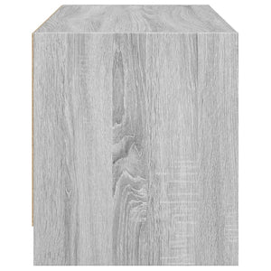 Βοηθητικό Ντουλάπι Sonoma Γκρι 68x37x42 εκ. με Γυάλινες Πόρτες