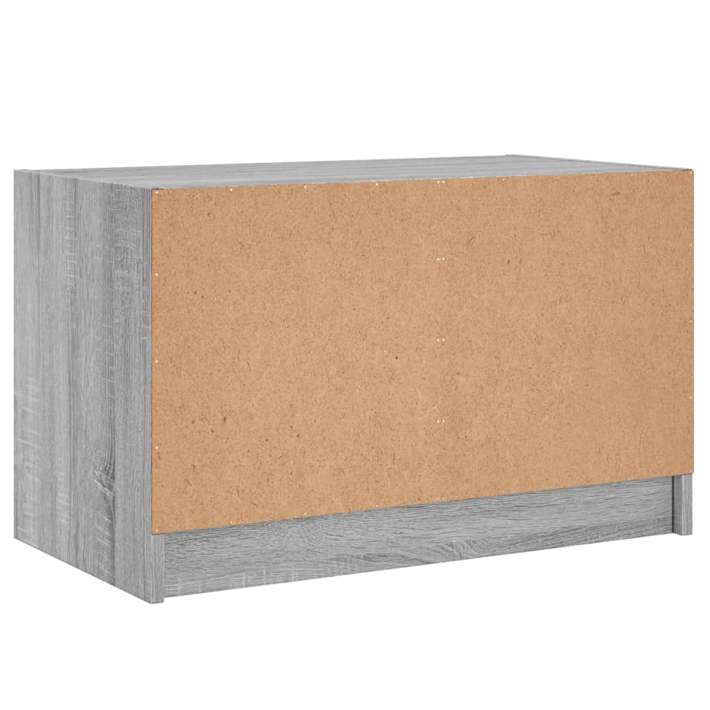 Βοηθητικό Ντουλάπι Sonoma Γκρι 68x37x42 εκ. με Γυάλινες Πόρτες