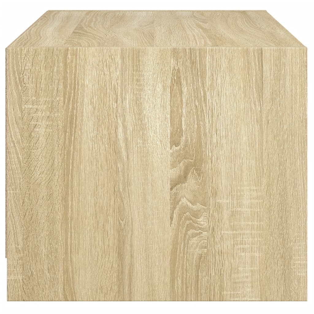 Τραπεζάκι Σαλονιού Sonoma Δρυς 68x50x42 εκ. με Γυάλινες Πόρτες