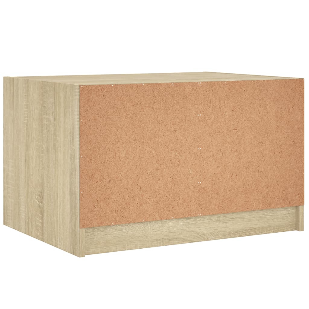 Τραπεζάκι Σαλονιού Sonoma Δρυς 68x50x42 εκ. με Γυάλινες Πόρτες