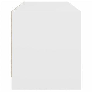 Έπιπλο Τηλεόρασης Λευκό 102x37x42 εκ. με Γυάλινες Πόρτες