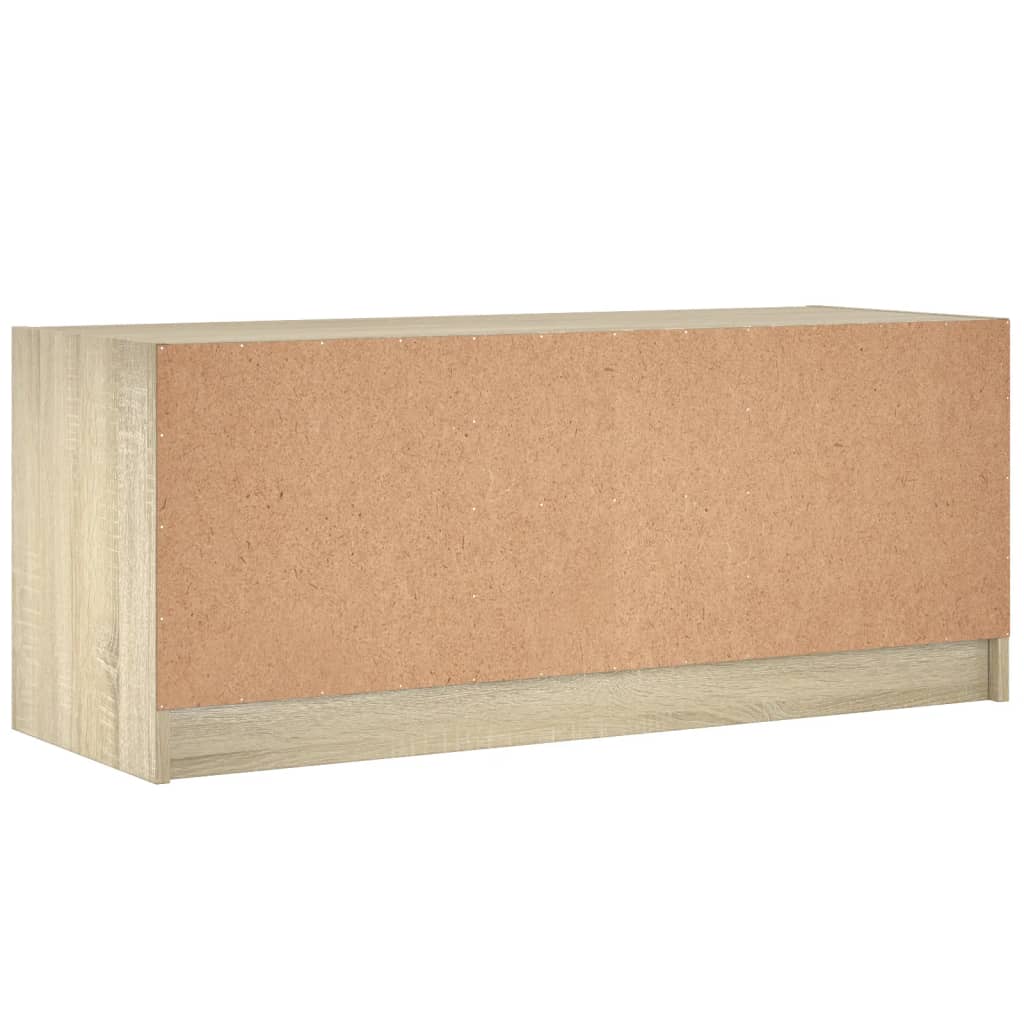 Έπιπλο Τηλεόρασης Sonoma Δρυς 102x37x42 εκ. με Γυάλινες Πόρτες - Pakobazaar