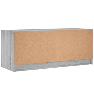 Έπιπλο Τηλεόρασης Sonoma Γκρι 102x37x42 εκ. με Γυάλινες Πόρτες - Pakobazaar