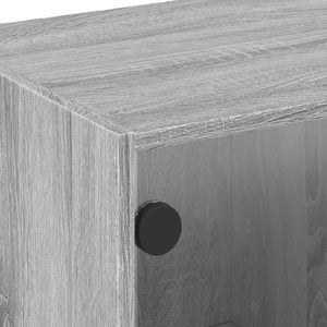Έπιπλο Τηλεόρασης Sonoma Γκρι 102x37x42 εκ. με Γυάλινες Πόρτες - Pakobazaar