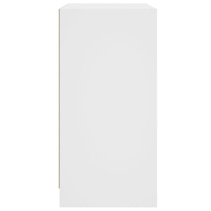 Βοηθητικό Ντουλάπι Λευκό 68x37x75,5 εκ. με Γυάλινες Πόρτες