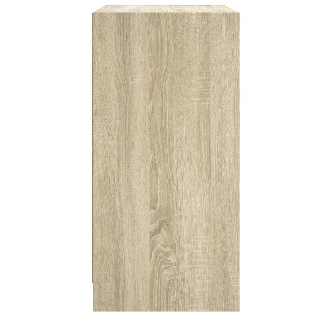 Βοηθητικό Ντουλάπι Sonoma Δρυς 68x37x75,5εκ. με Γυάλινες Πόρτες