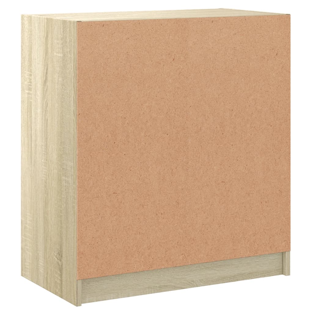 Βοηθητικό Ντουλάπι Sonoma Δρυς 68x37x75,5εκ. με Γυάλινες Πόρτες
