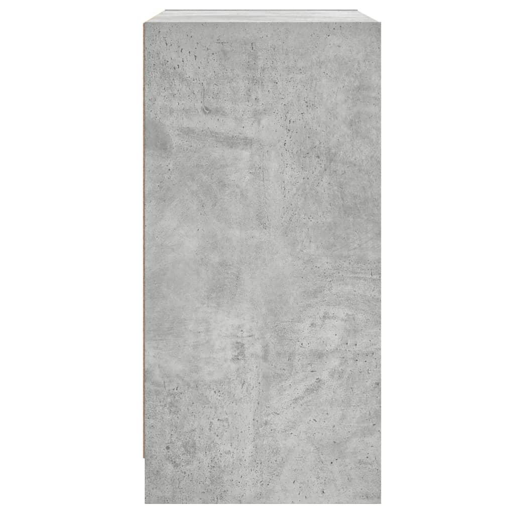 Βοηθητικό Ντουλάπι Γκρι Σκυροδ. 68x37x75,5 εκ. Γυάλινες Πόρτες