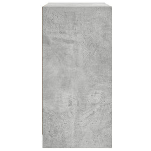 Βοηθητικό Ντουλάπι Γκρι Σκυροδ. 68x37x75,5 εκ. Γυάλινες Πόρτες