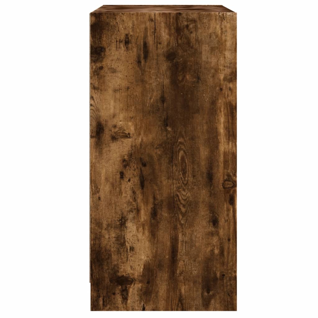 Βοηθητικό Ντουλάπι Καπνιστή Δρυς 68x37x75,5 εκ. Γυάλινες Πόρτες - Pakobazaar