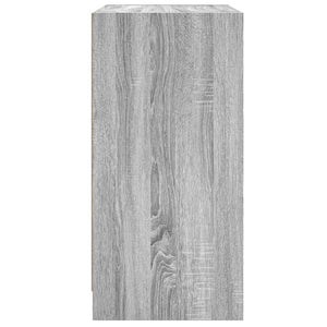 Βοηθητικό Ντουλάπι Sonoma Γκρι 68x37x75,5εκ. με Γυάλινες Πόρτες