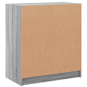 Βοηθητικό Ντουλάπι Sonoma Γκρι 68x37x75,5εκ. με Γυάλινες Πόρτες