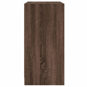 Βοηθητικό Ντουλάπι Καφέ Δρυς 68x37x75,5 εκ. Γυάλινες Πόρτες - Pakobazaar