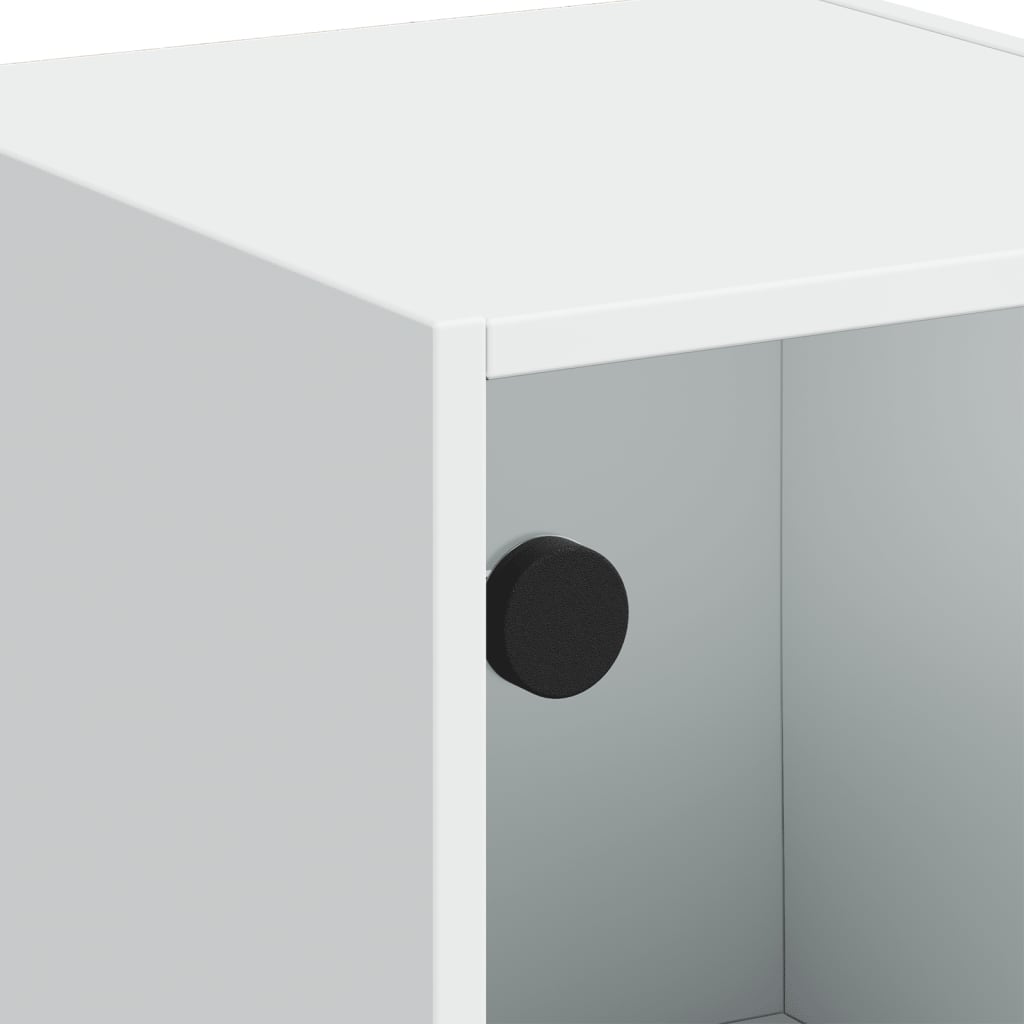 Ντουλάπι Λευκό 35 x 37 x 109 εκ. με Γυάλινες Πόρτες - Pakobazaar